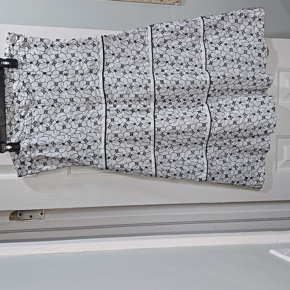 Autograph Black & White Floral Dress Size 14 - Picture 8 of 14